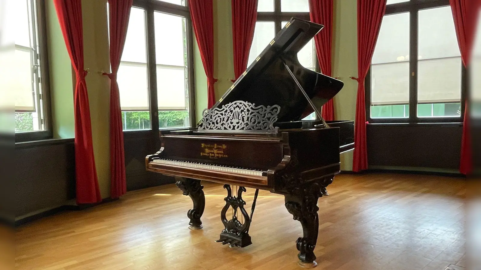 Soll klingen wie im Jahr 1876: Der historische Steinway-Flügel des Komponisten Richarrd Wagner. (Foto: Nationalarchiv der Richard-Wagner-Stiftung/dpa)