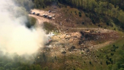 Bei der Explosion gab es mehrere Todesopfer gegeben.  (Foto: Uncredited/WTVF-TV/AP/dpa)