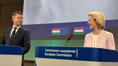 Der ungarische Ministerpräsident Peter Magyar und seine Regierung hoffen auf eine schnelle Freigabe von EU-Mitteln. (Archivbild) (Foto: Leonie Asendorpf/dpa)