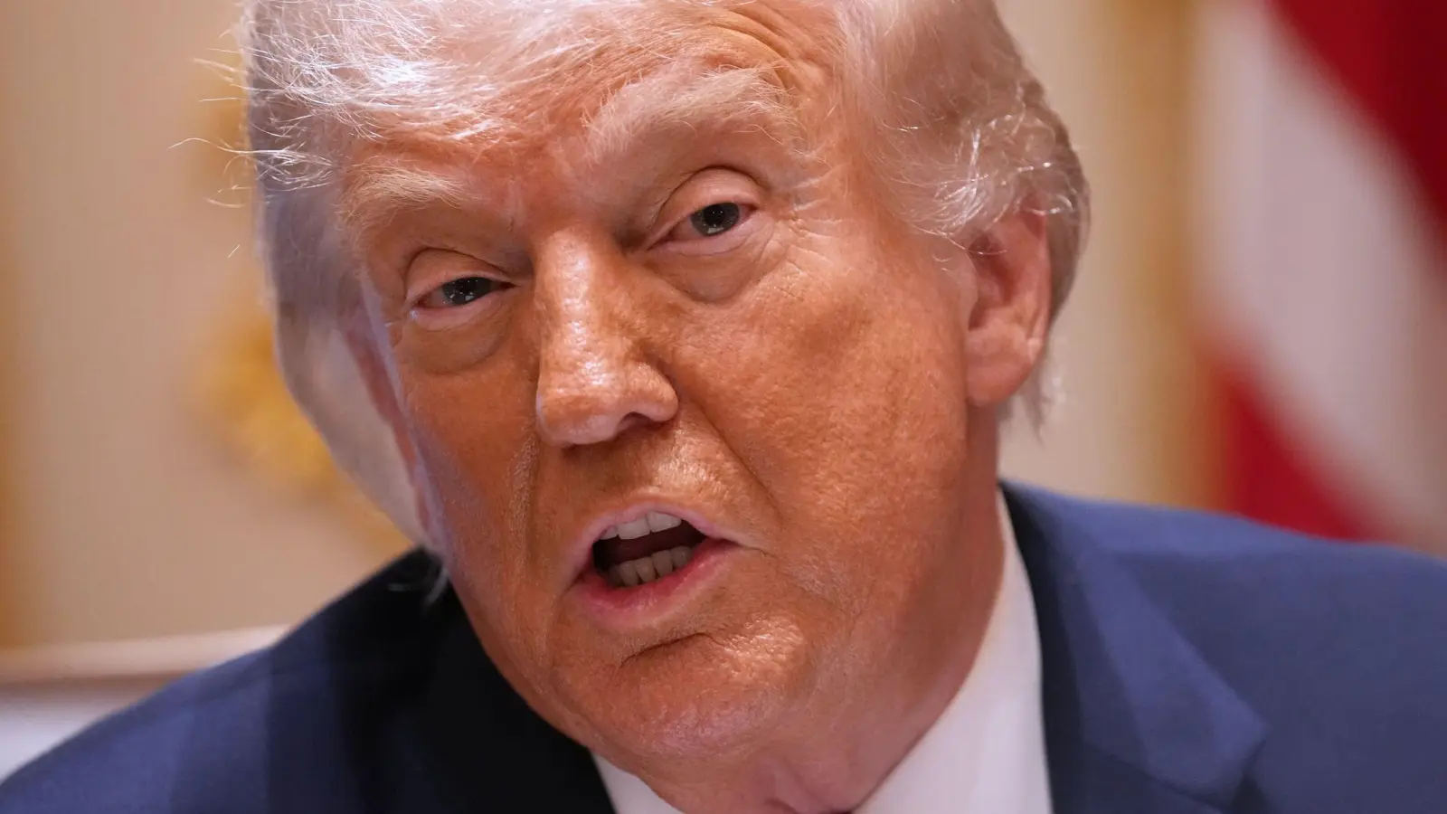 Trump spricht über den aktuellen Stand der Verhandlungen zum Iran-Krieg.  (Foto: Jacquelyn Martin/AP/dpa)
