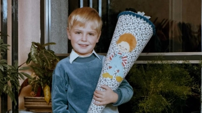 Landrat Dr. Christian von Dobschütz freute sich auf den ersten Schultag in Diespeck. (Foto: privat)