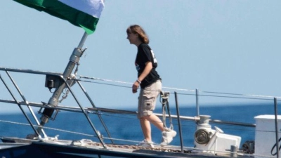 Greta Thunberg war mit an Bord der „Madleen“. (Archivbild) (Foto: Salvatore Cavalli/AP/dpa)