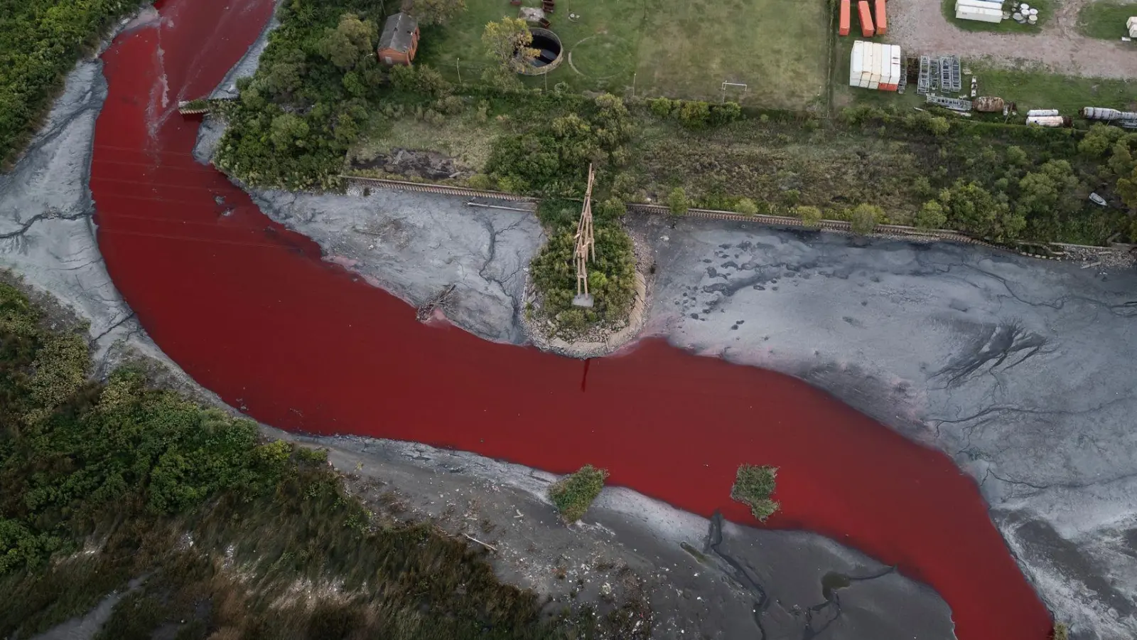 Das Umweltministerium der Provinz Buenos Aires entnahm Wasserproben zur chemischen Analyse. (Foto: Rodrigo Abd/AP/dpa)