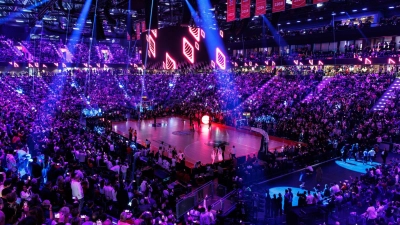 Der Deutsche Basketball Bund bewirbt sich mit dem SAP Garden um eine Vorrunde bei der Basketball-EM 2029. (Foto: Matthias Balk/dpa)