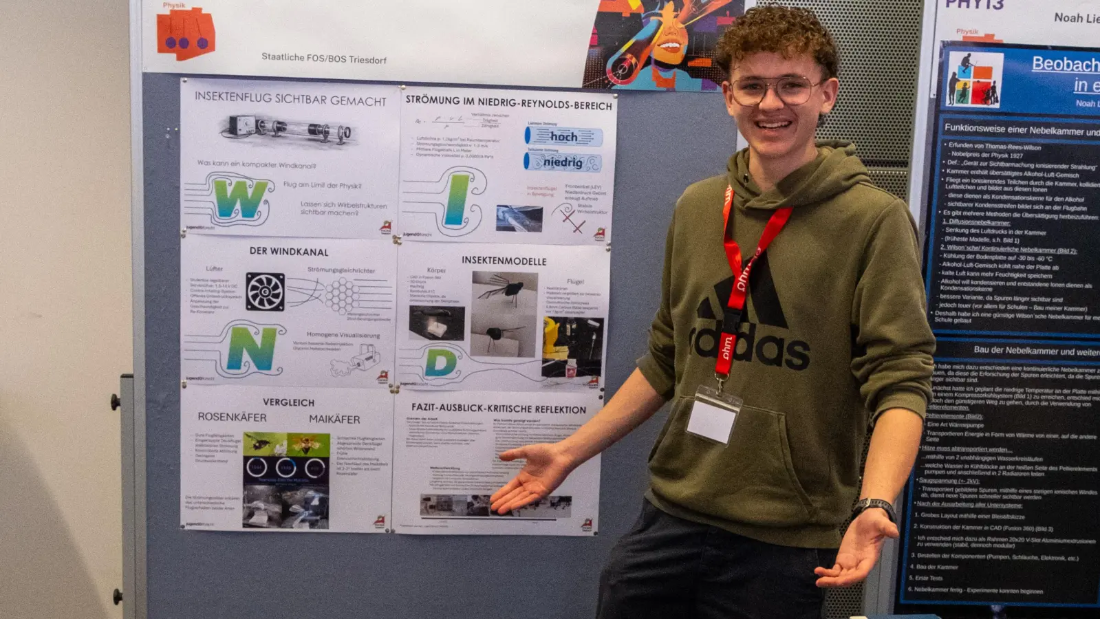 Leon Kohr ist mittlerweile ein richtiger Experte, was das Flugverhalten von Insekten angeht. Mit seinem Windkanal hat er es bei „Jugend forscht” zur Teilnahme am Landeswettbewerb geschafft. (Foto: Mario Kraußer)