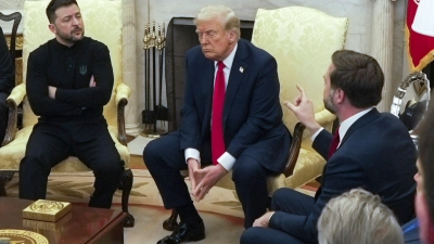 Bei dem Treffen zwischen Trump und Selenskyj lief für den Ukrainer alles schief. (Archivbild) (Foto: Mystyslav Chernov/AP/dpa)