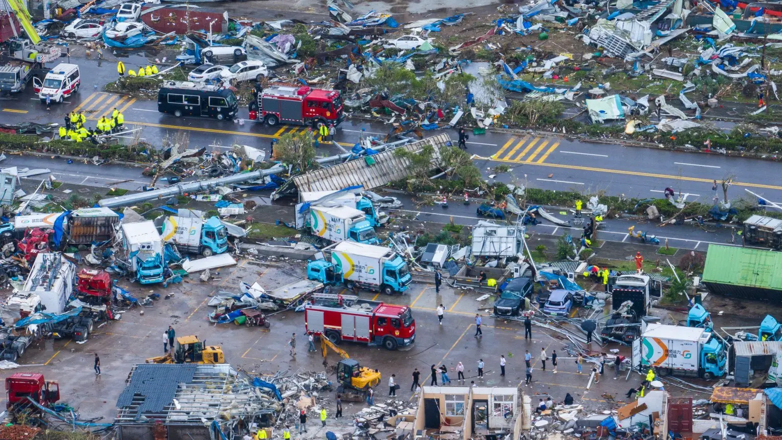 Große Verwüstungen in der Provinz Hubei.  (Foto: Wu Zhizun/XinHua/dpa)