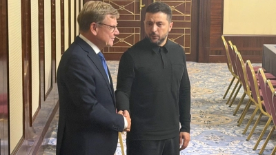 Bundesaußenminister Johann Wadephul (CDU) erwartet, dass die Ukraine den russischen Angriffskrieg gegen die Ukraine gewinnt. (Archivbild) (Foto: Michael Fischer/dpa)