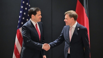 Stellt sich hinter die Forderungen von Trump: Außenminister Johann Wadephul. (Foto: Sebastian Christoph Gollnow/dpa)