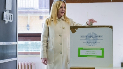 Meloni steht mit ihren Plänen für eine Justizreform vor dem Scheitern. (Foto: Valentina Stefanelli/LaPresse/AP/dpa)