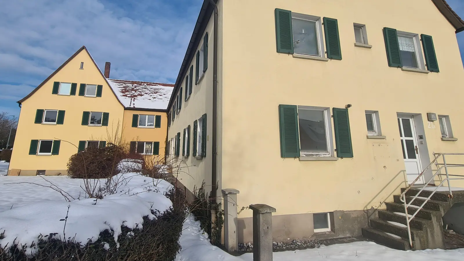 Mehrere Baugenossenschafts-Häuser am Heimgartenweg und Ostring (hier im Bild) sollen abgerissen werden. Wann es so weit sein wird, ist allerdings offen. (Foto: Anna Franck)