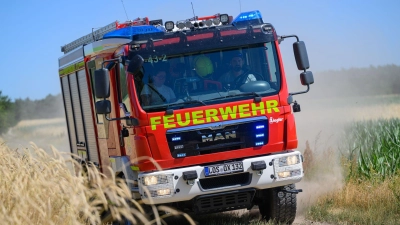 Die Feuerwehr ist zu einem Großeinsatz wegen eines Waldbrandes ausgerückt. (Symbolbild) (Foto: Patrick Pleul/dpa)
