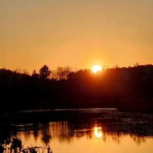 Abendruhe am Weiher - gesehen bei Segringen (Foto: Ingrid Krottenmüller)