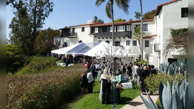 Die Villa Aurora vor den Bränden in Los Angeles. (Archivbild) (Foto: Barbara Munker/dpa)