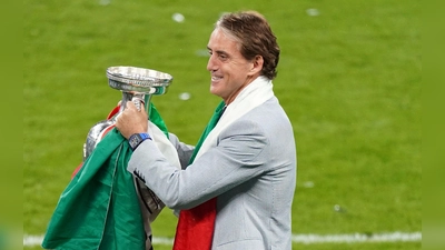 2021 holte Roberto Mancini mit Italien den WM-Titel. (Archivbild) (Foto: Mike Egerton/Press Association/dpa)