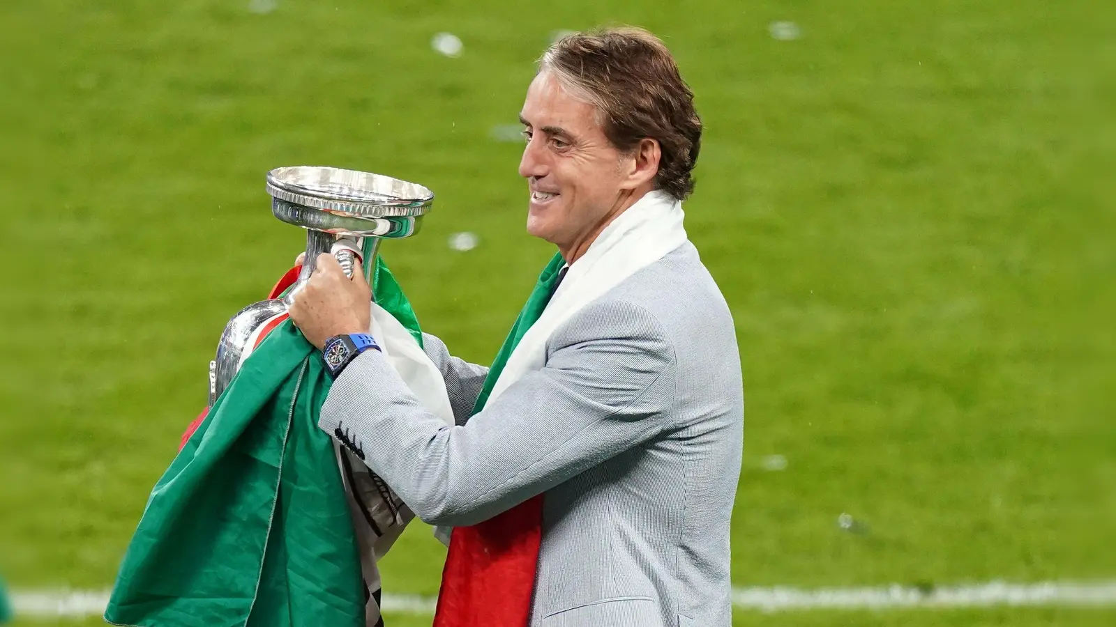 2021 holte Roberto Mancini mit Italien den WM-Titel. (Archivbild) (Foto: Mike Egerton/Press Association/dpa)