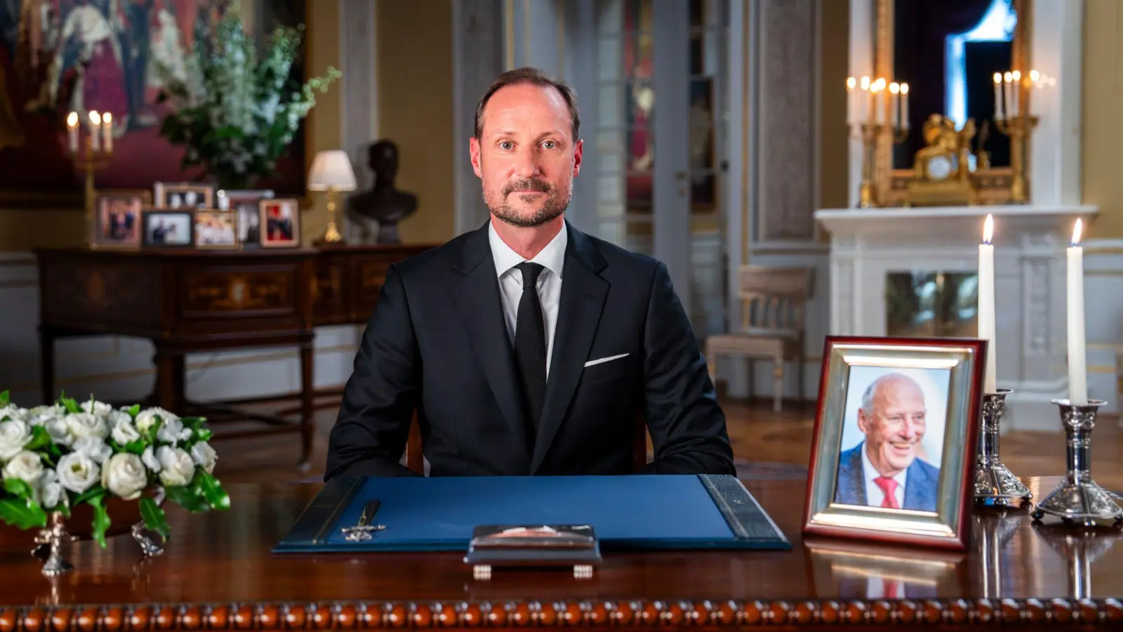 Haakon VIII. hat am Samstagabend seine erste Rede als neuer norwegischer König gehalten.  (Foto: Heiko Junge/NTB/dpa)