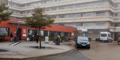 Im Klinikum Ansbach herrscht am Mittwoch wegen zahlreicher Glätteunfälle großer Andrang in der Notaufnahme. (Foto: Evi Lemberger)