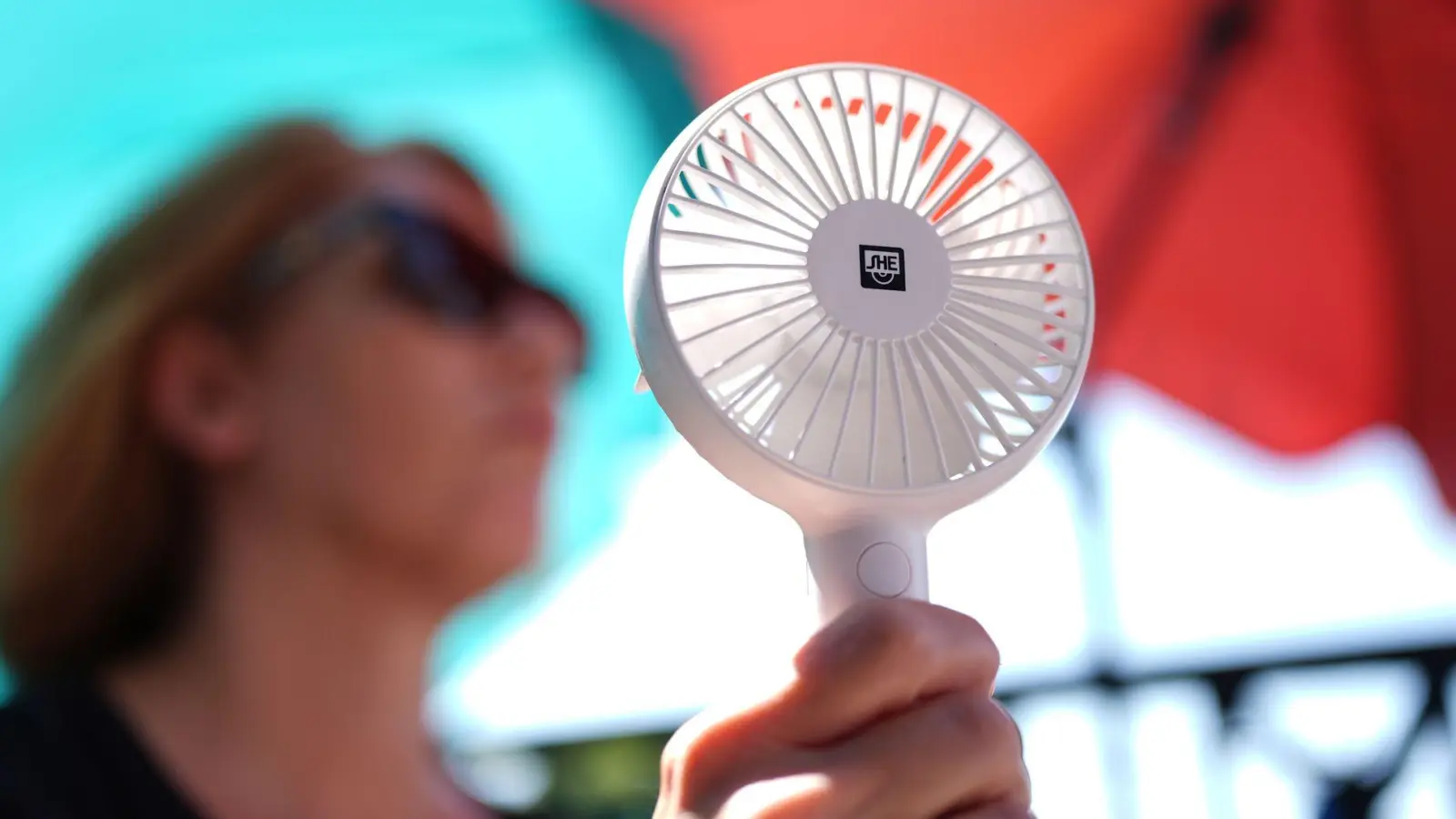 Mit Ventilator lässt sich die Hitze etwas besser ertragen. (Foto: Marcus Brandt/dpa)