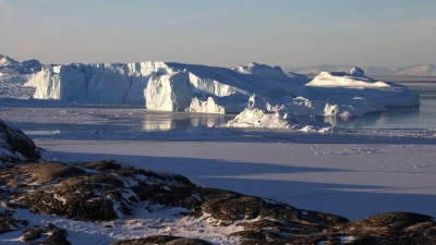 Eisberge in der Nähe des westgrönländischen Ortes Ilulissat. Trump erhebt erneut Besitzansprüche auf Grönland.  (Foto: Steffen Trumpf/dpa)