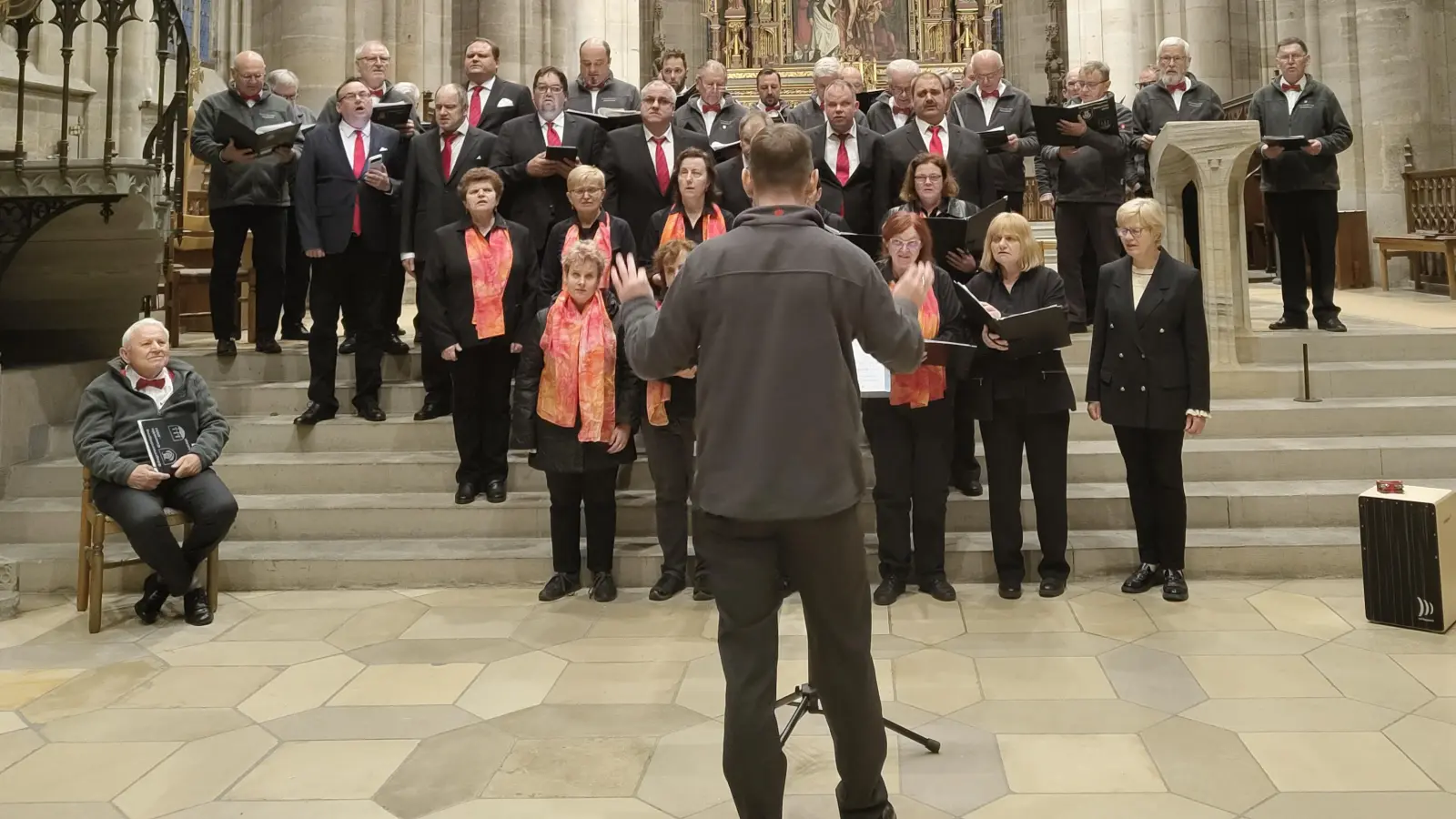 Die Concordia Dinkelsbühl und der Conrad-Paumann-Chor begeisterten ihr Publikum bei ihrem gemeinsamen Konzert im Münster St. Georg. (Foto: Julia Bergmeister)