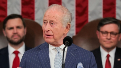 Charles ist erst der zweite Monarch nach seiner Mutter Queen Elizabeth II., der zum US-Kongress sprach. (Foto: Kylie Cooper/Pool Reuters/AP/dpa)