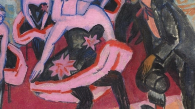 Das Bild von Ernst Ludwig Kirchner „Tanz im Varieté“ aus dem Jahr 1911, dessen Verbleib jahrzehntelang ungeklärt war, ist wieder aufgetaucht. (Foto: Marc Autenrieth/Auktionshaus Ketterer/dpa/Archivbild)