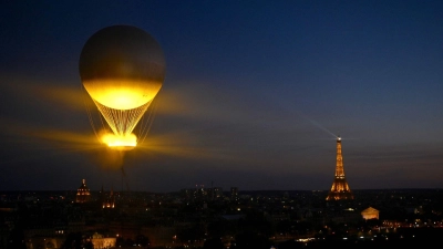 Ballon in Gold - Jahrestag der Olympischen Spiele 2024  (Foto: Christophe Delattre/AFP/dpa)