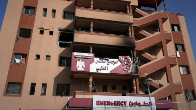 Schäden an Krankenhaus im Gazastreifen.  (Foto: Jehad Alshrafi/AP/dpa)
