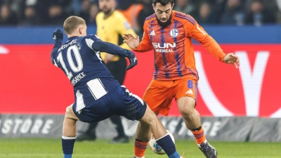 Die Zeit von Amin Younes (r) bei Schalke ist vorbei. (Archivbild) (Foto: Andreas Gora/dpa)