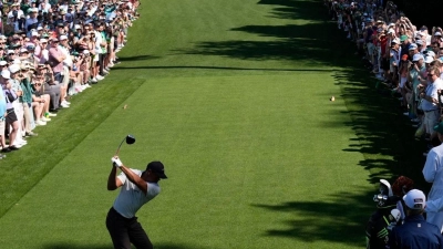 Superstar Tiger Woods bei einer Trainingsrunde im Augusta National Golf Club. (Foto: George Walker IV/AP/dpa)