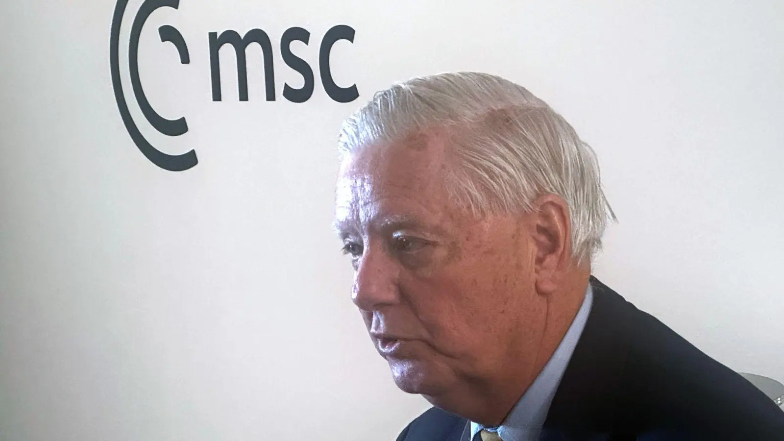 US-Senator Graham zeigt sich in München beeindruckt von Kanzler Merz und Premierminister Starmer. (Foto: Michael Fischer/dpa)