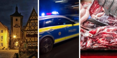 Ein Schlafwandler in Rothenburg auf Abwegen und ein Ekel-Diebstahl: 2025 ereigneten sich in Westmittelfranken zahlreiche kuriose Einsätze für die Polizei. (Symbolbild: Willi Pfistinger, Marijan Murat/dpa, Guido Kirchner/dpa)