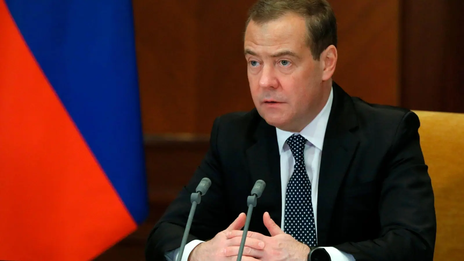 Dmitri Medwedew war von 2008 bis 2012 Präsident Russlands. (Foto: Yekaterina Shtukina/Pool Sputnik Government/AP/dpa)