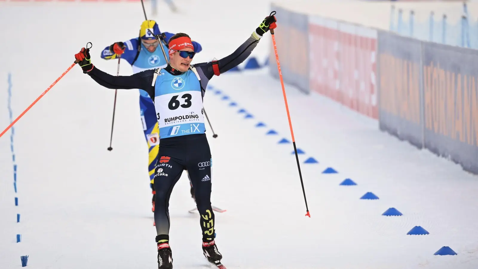 Biathlon-Weltcup in Ruhpolding: Benedikt Doll wird Zweiter im Sprint. (Foto: Sven Hoppe/dpa)