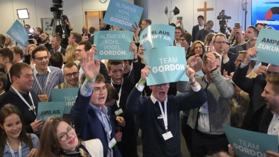 Die CDU kann jubeln nach der Lamdtagswahl in Rheinland-Pfalz. (Foto: Hannes Albert/dpa)