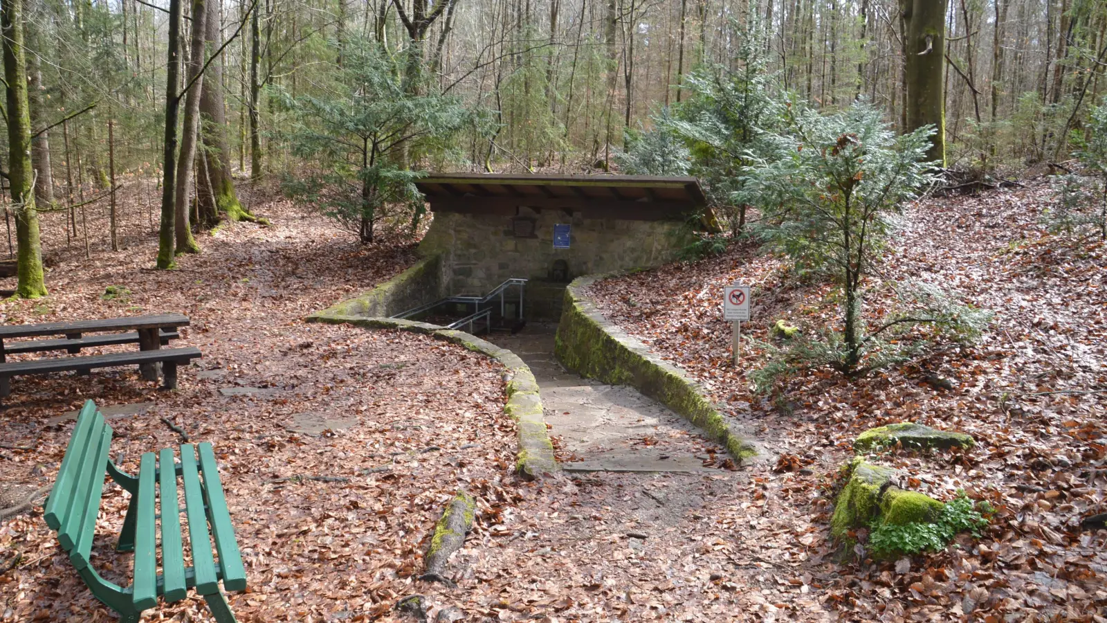 Im Wald bei Dinkelsbühl versteckt sich das Kneipp-Brünnele. (Foto: Peter Tippl)