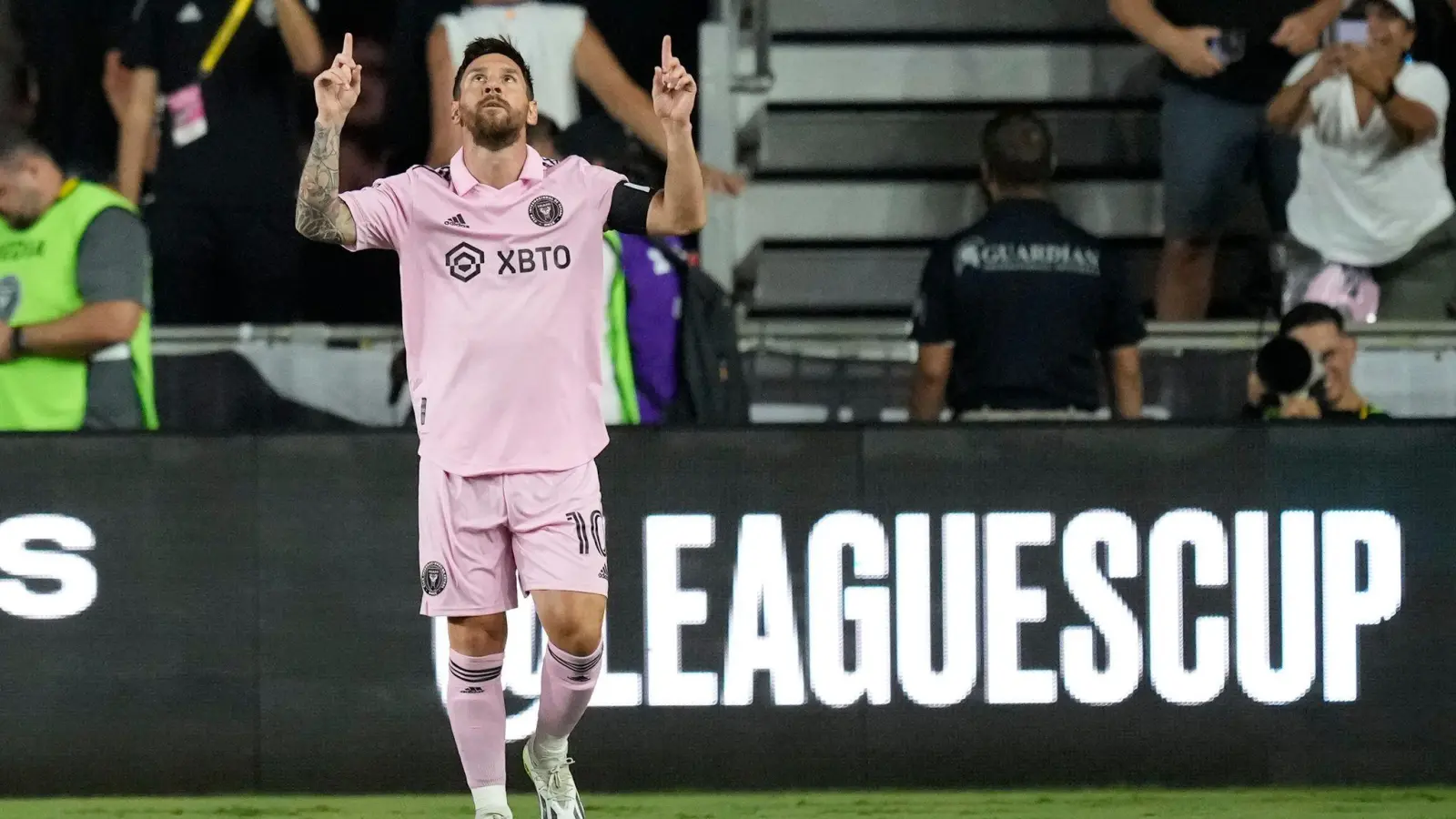 Erzielte wieder zwei Treffer für seinen neuen Club Inter Miami: Lionel Messi. (Foto: Rebecca Blackwell/AP)