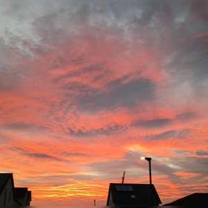 Flammender Himmel - gesehen in Schillingsfürst (Foto: Wolfgang Maul)