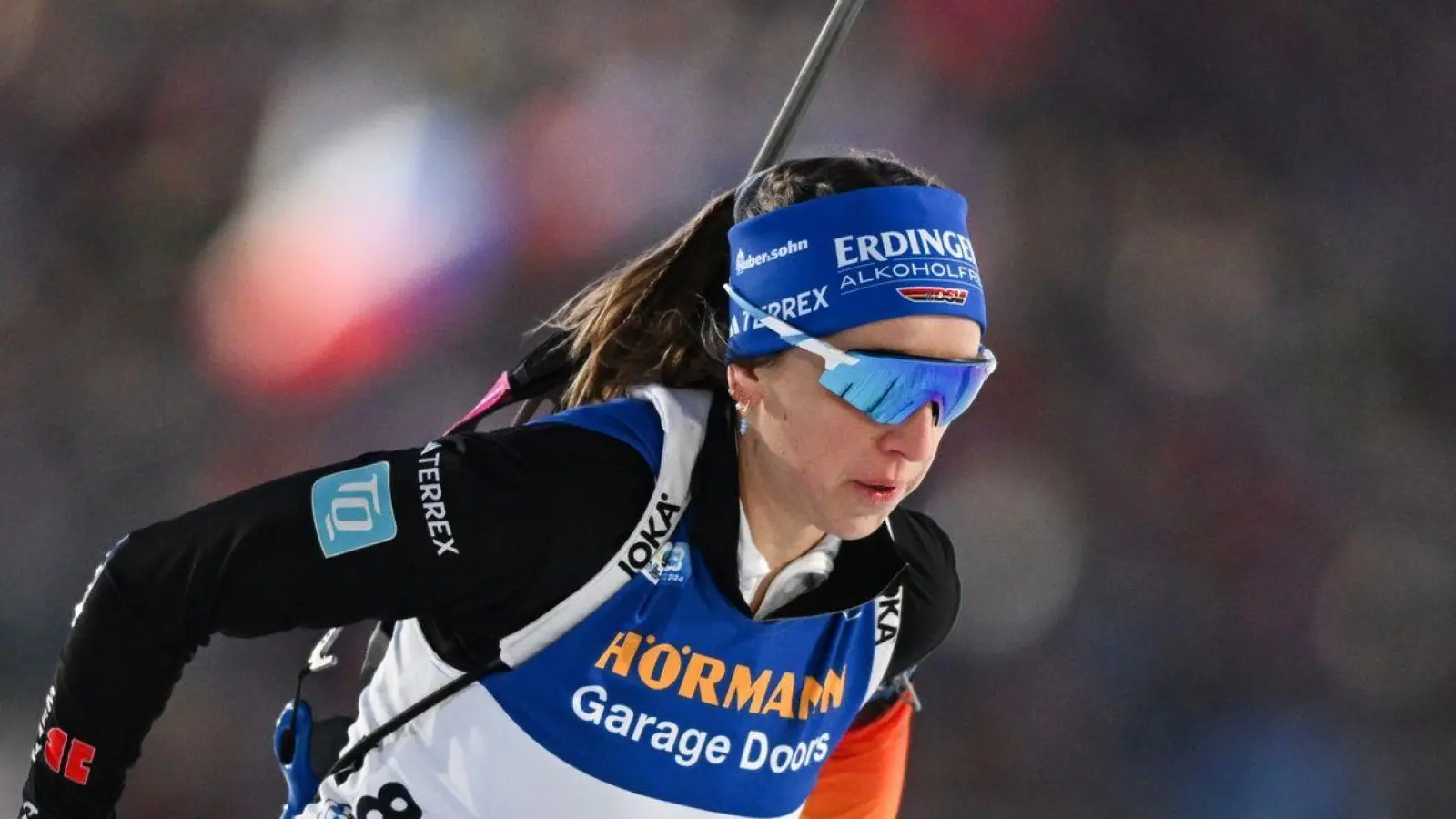 Fehlt dem deutschen Team weiter wegen einer Erkrankung: Franziska Preuß. (Foto: Hendrik Schmidt/dpa)