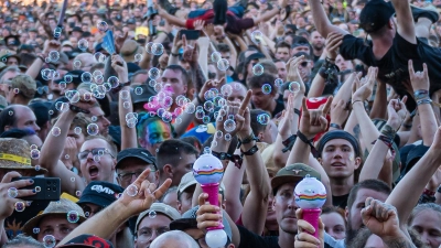 Musik, gute Laune und offenbar ein Sinn für Ordnung zeichnet die Metal-Fans beim Summer Breeze in Dinkelsbühl aus. (Foto: Mirko Fryska)