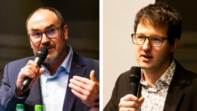 Jochen Reuter (links) und Jörg Edelmann (Bürgerbündnis) konkurrieren in der Stichwahl um den Bürgermeister-Posten von Wassertrüdingen. (Fotos: Evi Lemberger)