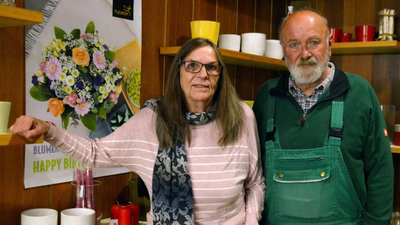 Müssen ihr Geschäft am Uffenheimer Amtsgartenweg aus Altersgründen aufgeben: Barbara und Josef Voit. (Foto: Johannes Zimmermann)