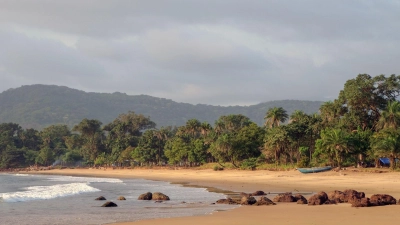 Unweit von Freetown liegen Traumstrände wie der Black Johnson Beach. (Foto: Julian Hilgers/dpa-tmn)