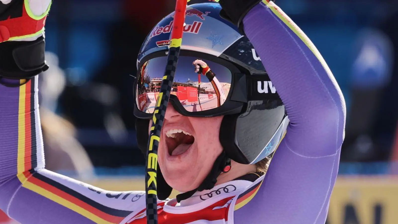 Dritter Weltcup-Sieg der Karriere: Emma Aicher sorgte in St. Moritz für Furore. (Foto: Luciano Bisi/AP/dpa)