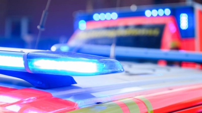 Rettungseinsatz auf einem Betriebsgelände: Ein Arbeiter wurde zwischen zwei  Waggons eingeklemmt. (Symbolbild) (Foto: Julian Stratenschulte/dpa)