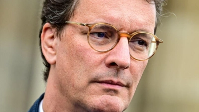 Hendrik Wüst war am Montag bei einem Wahlkampftermin am Brandenburger Tor in Berlin. (Archivbild) (Foto: Fabian Sommer/dpa)