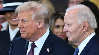Trump zeigt sich nach der Krebsdiagnose bei Biden besorgt. (Archivbild) (Foto: Saul Loeb/POOL AFP/AP/dpa)