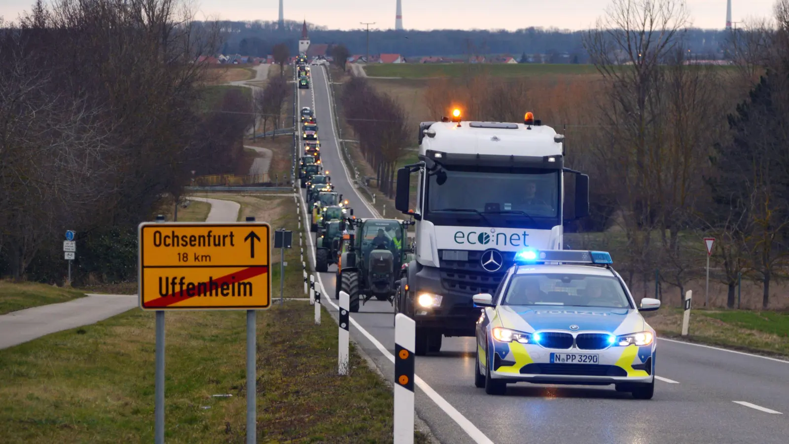 Ebenso auf der B13 bei Uffenheim. (Foto: Johannes Zimmermann)