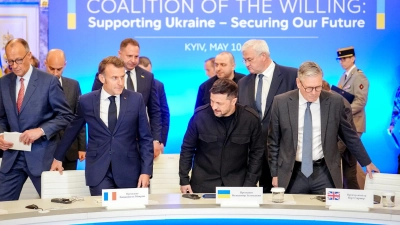 „Historischen Momente“: Westliche Verbündete der Ukraine senden klares Signal an Moskau.  (Foto: Kay Nietfeld/dpa)
